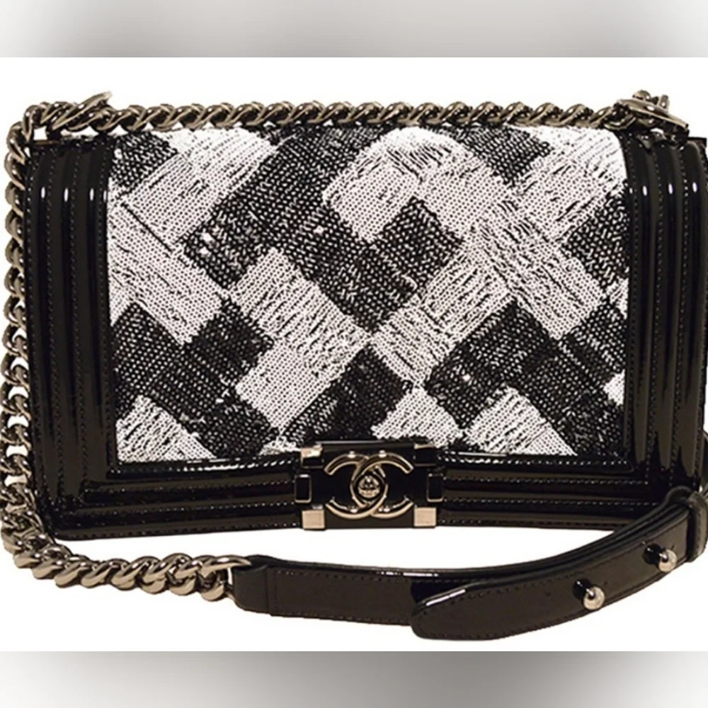 Chanel Sequin Boy Small Flap Crossbody/Shoulder Bag - Picture 2 of 7